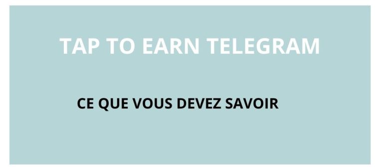Tap To Earn Telegram